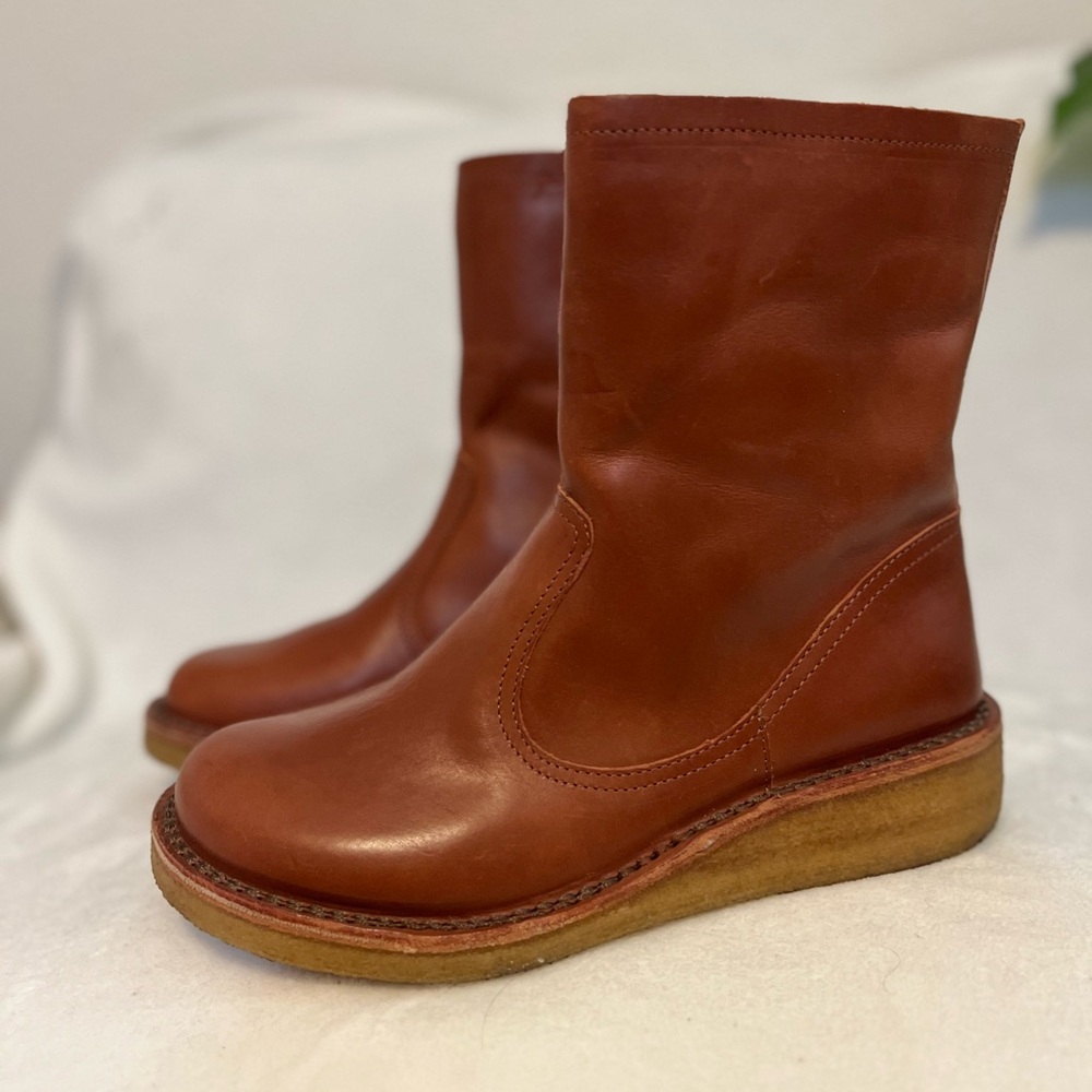 Swedish Hasbeens Cognac Natural Boot 40